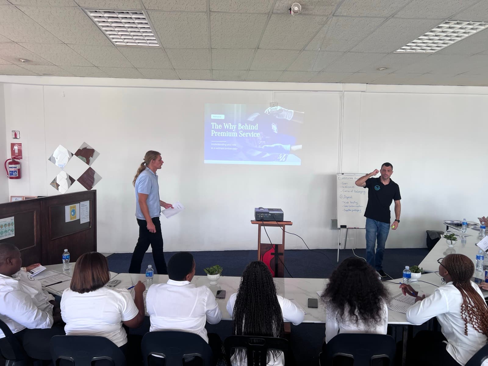 HirePro trainer leading a live hospitality session